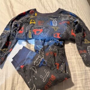 Garanimals Gray Pajama Set with Colorful Vehicle Print